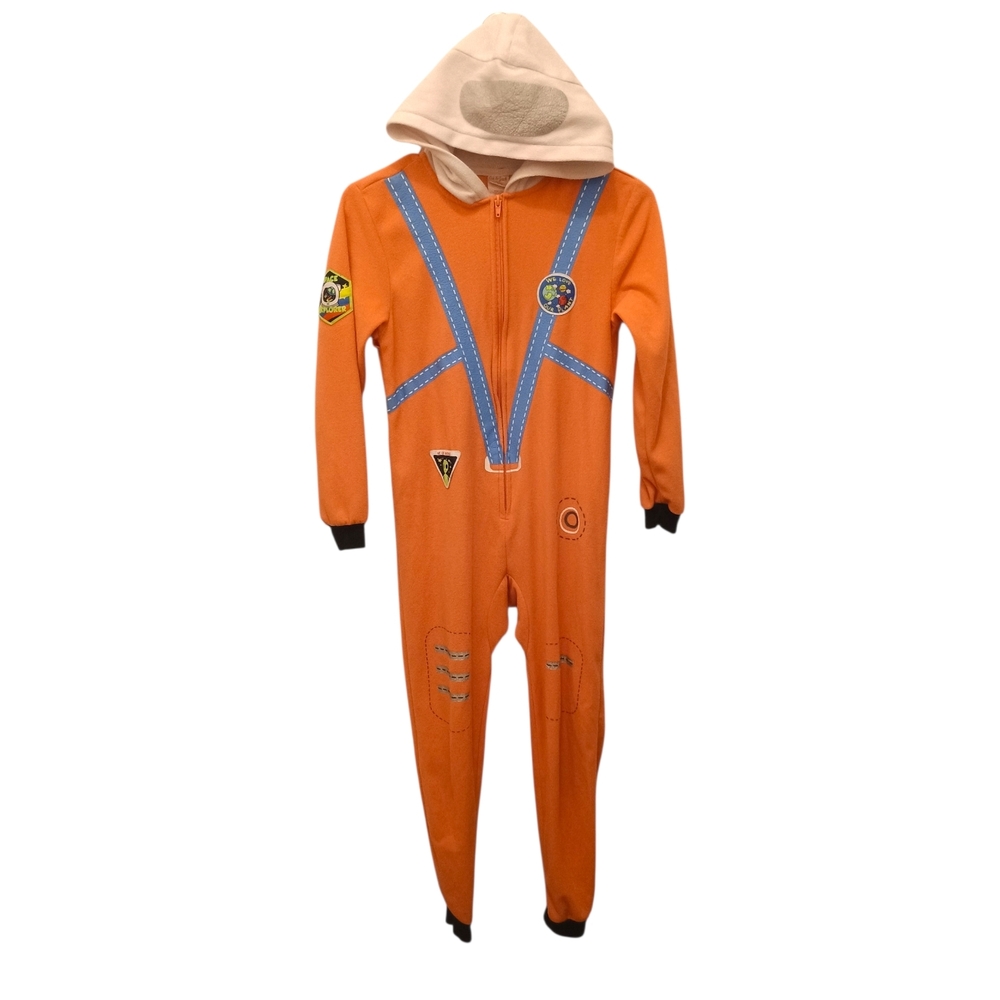 Cat & Jack Space Explorer Astronaut Footless One Piece Fleece Pajamas Costume M